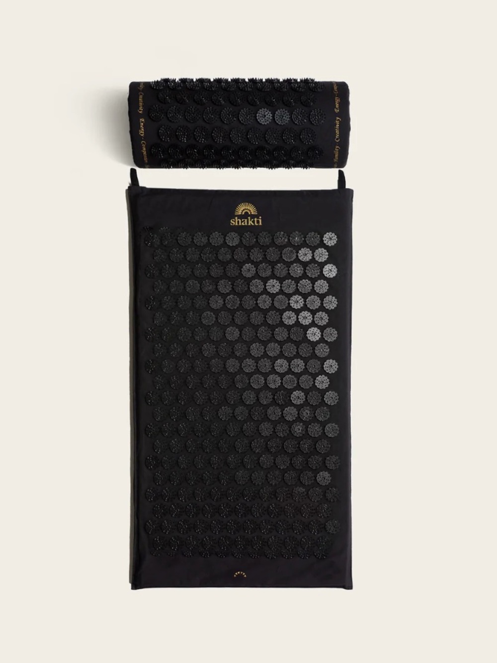 Shakti Acupressure Mat & Pillow Set in Black